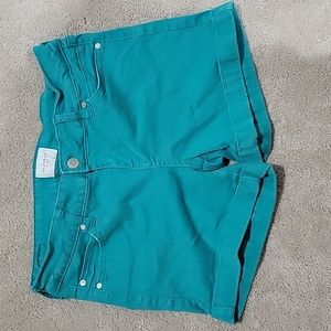 Celebrity pink turquoise shorts size 3